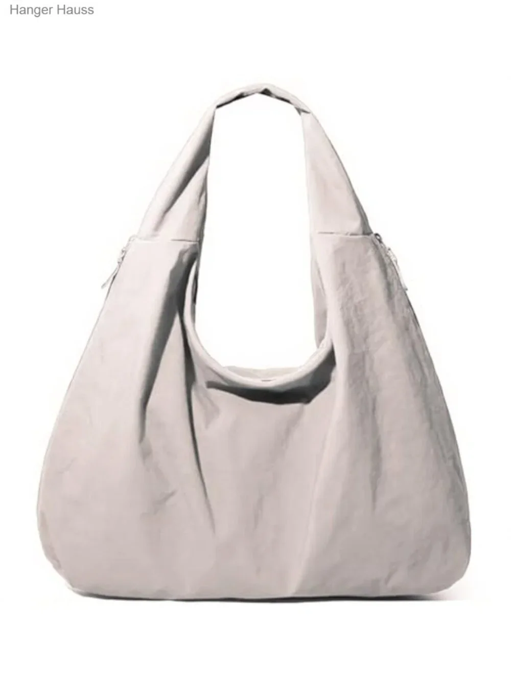 Large Slouchy Hobo Tote Bag Nylon Pleated Multipocket Shoulder Purse Work Travel
